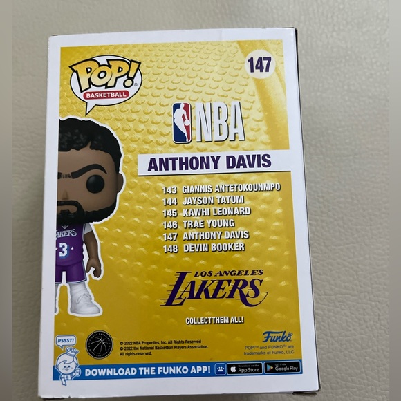 NWT - Funko Pop! Basketball Los Angeles Lakers #147 Anthony Davis - Picture 4 of 8